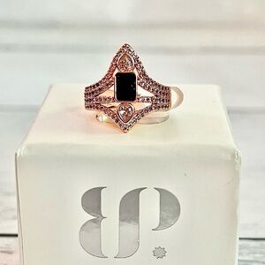 Rose Gold and Black Women's Ring